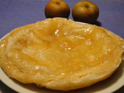 Tarta de hojaldre con manzana reineta caramelizada